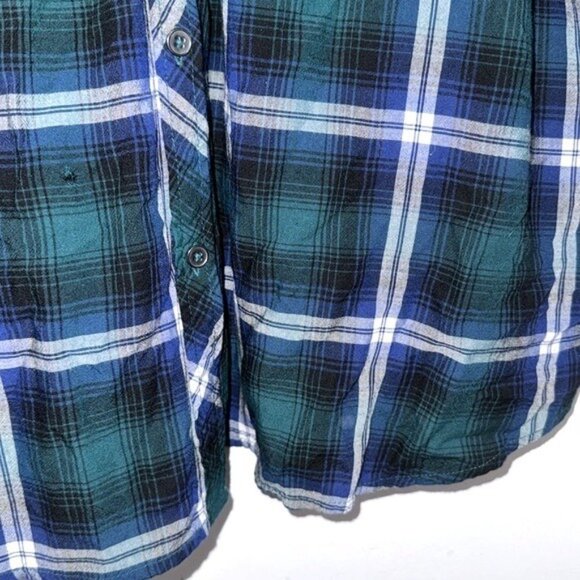 Avenue Womens Plus Size 22/24 Plaid & Paisley Button-Up Tunic Shirt - Picture 5 of 8